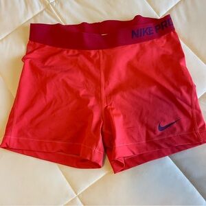 Nike Pro Women's Bright Red Athletic Shorts